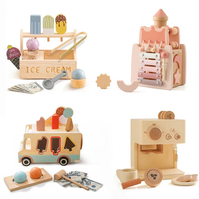 5-IN-ONE Multifunctional Boho Wooden Play Castle Learning Toy Set BABY VIBES & CO.