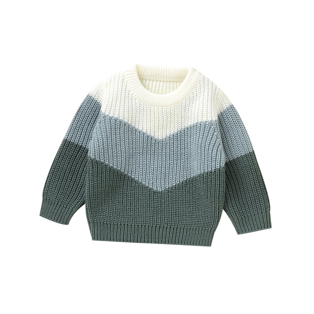 Chevron Knit Ombre Striped Baby/Toddler Sweater Baby Vibes & Co.