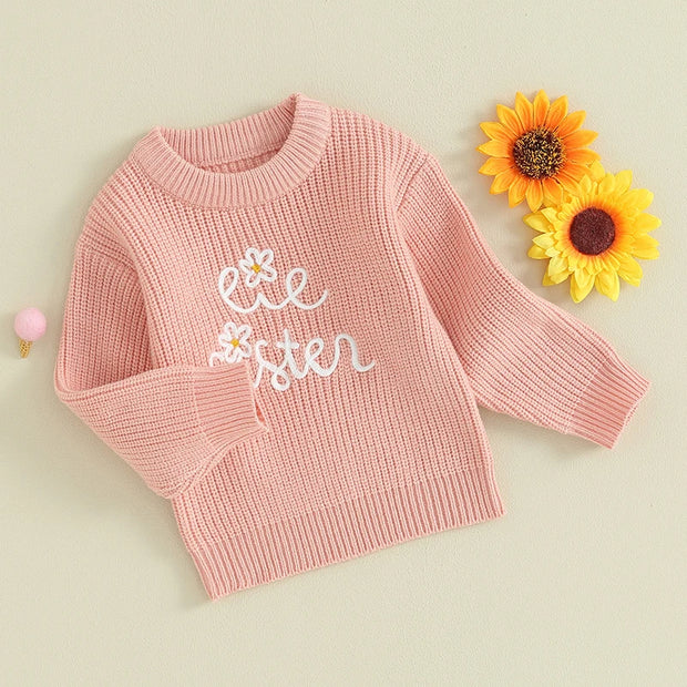 Big Sis Hand Knit Trendy Baby / Toddler Sweater 0-4T Baby Vibes & Co.