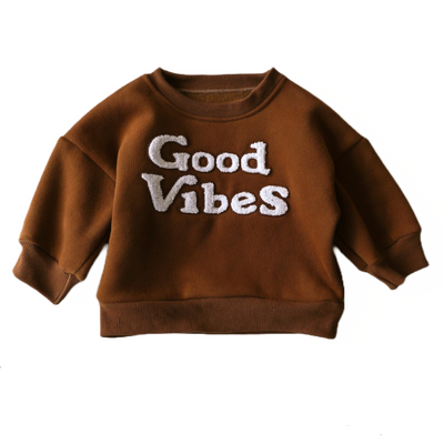 6M-4T Good Vibes Print Sweatshirt BABY VIBES & CO.