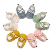 Fuzzy Soft Sole Lace-up Booties 0-24M BABY VIBES & CO.