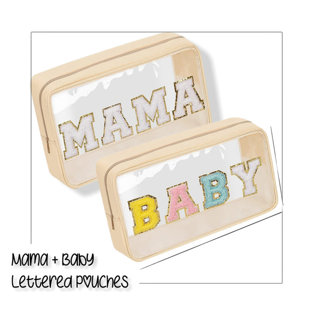 MAMA & BABY LETTERED CLEAR BAGS Baby Vibes & Co.