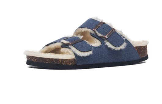 Mama's Fuzzy Sandals with Double Buckle Baby Vibes & Co.