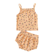 Floral Baby Camisole + High Waisted Matching Shorts Set Baby Vibes & Co.