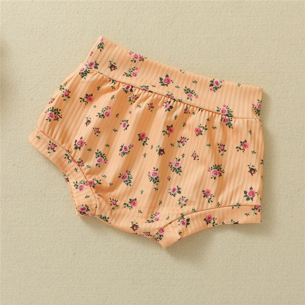 Floral Baby Camisole + High Waisted Matching Shorts Set Baby Vibes & Co.