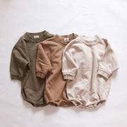 Neutral Muted Cotton Long Sleeve Baby Crewneck & Rompers + Mama Essential Separates Baby Vibes & Co.