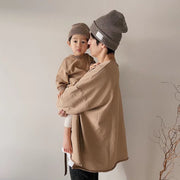 Neutral Muted Cotton Long Sleeve Baby Crewneck & Rompers + Mama Essential Separates Baby Vibes & Co.