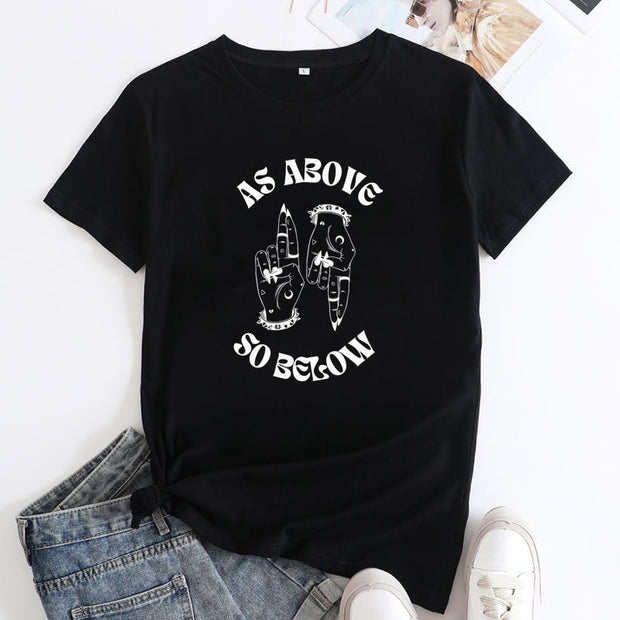 As Above So Below Mystical Graphic Tee Baby Vibes & Co.
