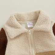 Toddler Cozy Neutral Block Style Fleece Baby Vibes & Co.