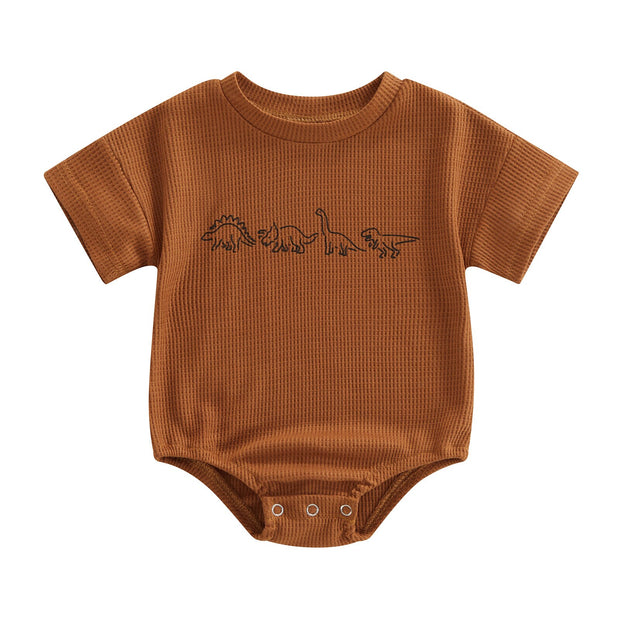 Neutral Dino Short Sleeve Tee Onesie Baby Vibes & Co.