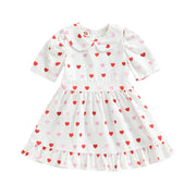 Toddler Girls Valentines Day & Hearts Red Dress BABY VIBES & CO.