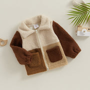 Toddler Cozy Neutral Block Style Fleece Baby Vibes & Co.