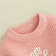 Big Sis Hand Knit Trendy Baby / Toddler Sweater 0-4T Baby Vibes & Co.