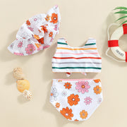 Baby Girl 3-Piece Matching Swimsuit Set Baby Vibes & Co.