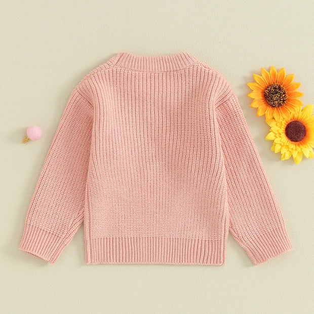 Big Sis Hand Knit Trendy Baby / Toddler Sweater 0-4T Baby Vibes & Co.