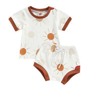 Baby Girl & Toddler 2 Piece Set with Drawstring Shorts Baby Vibes & Co.