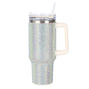 Rhinestone Embellished Stanley Style 40oz Tumbler Mug With  Lid & Straw Baby Vibes & Co.