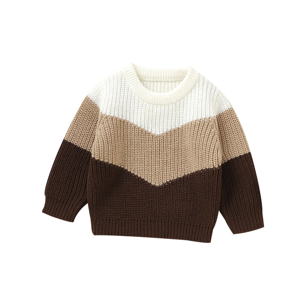 Chevron Knit Ombre Striped Baby/Toddler Sweater Baby Vibes & Co.