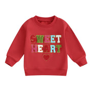 Sweetheart Long Sleeve Baby Girls Crewneck BABY VIBES & CO.