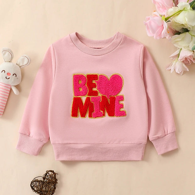 FOCUSNORM 0-24M Toddler Baby Girls Sweatshirt T Shirts Long Sleeve Crew Neck Embroidery Letters Fall Pullover Tops BABY VIBES & CO.