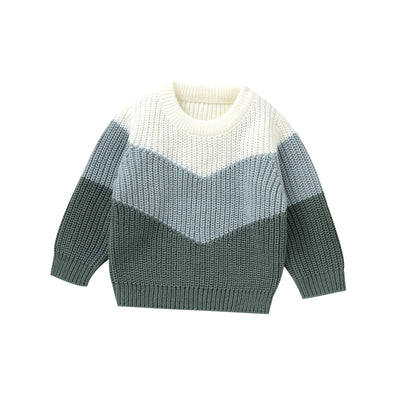 Chevron Knit Ombre Striped Baby/Toddler Sweater Baby Vibes & Co.