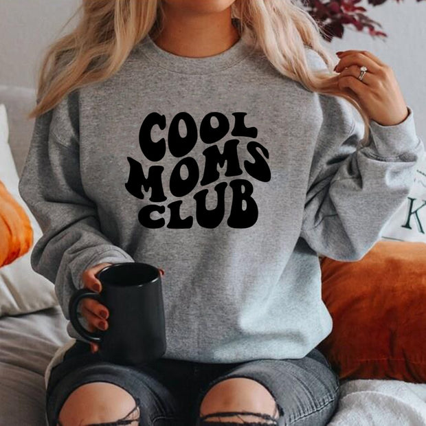 Cool Moms Club Crewneck Mama Sweatshirt Baby Vibes & Co.