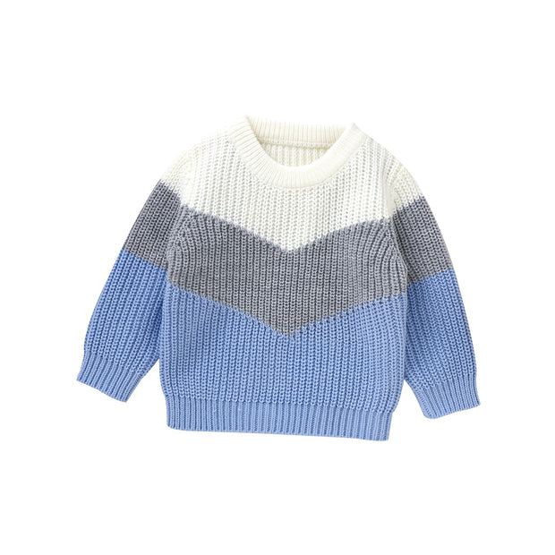 Chevron Knit Ombre Striped Baby/Toddler Sweater Baby Vibes & Co.