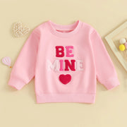 FOCUSNORM Toddler Baby Girls Valentine's Day Sweatshirt T Shirts Long Sleeve Letter Embroidery Pullover Tops BABY VIBES & CO.