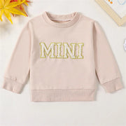 Fashion Adults and Children Matching Outfits Long Sleeve Letter Embroidery Print Sweatshirts Pullovers Fall Clothes BABY VIBES & CO.