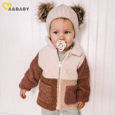 Toddler Cozy Neutral Block Style Fleece Baby Vibes & Co.