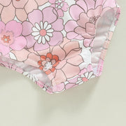 Baby Girl's Floral Swimwear with Ruffled Sleeves Baby Vibes & Co.