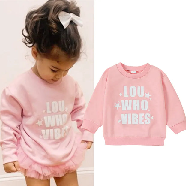 Pink Holiday Cindy Lou Who Sweatshirt BABY VIBES & CO.