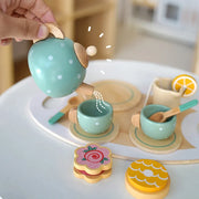 Organic Wooden Afternoon Tea Set Early Educational Montessori Learning Toys BABY VIBES & CO.