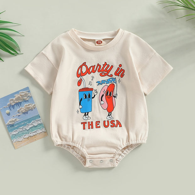 Party In The USA Play Suit Romper Baby Vibes & Co.