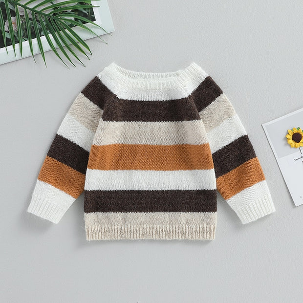 Fall Striped Knit Baby/Toddler Sweater Baby Vibes & Co.