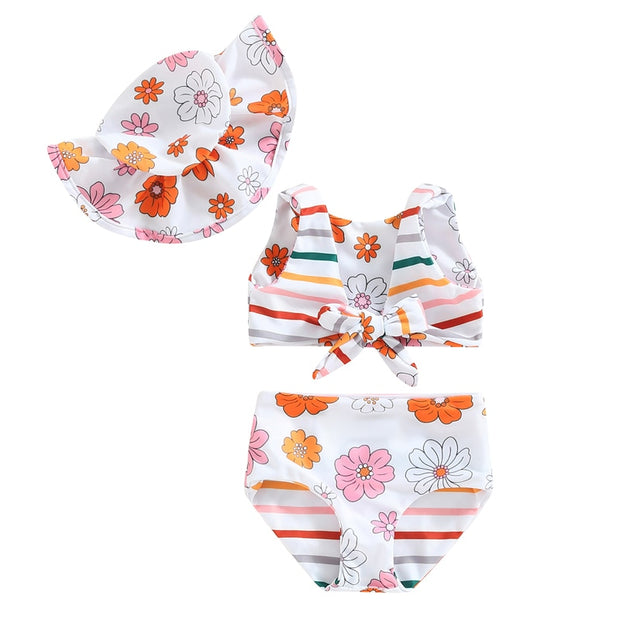 Baby Girl 3-Piece Matching Swimsuit Set Baby Vibes & Co.