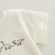 Neutral Dino Short Sleeve Tee Onesie Baby Vibes & Co.