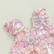 Baby Girl's Floral Swimwear with Ruffled Sleeves Baby Vibes & Co.