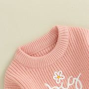 Big Sis Hand Knit Trendy Baby / Toddler Sweater 0-4T Baby Vibes & Co.