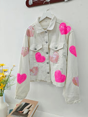 Mamas Valentine's Day Love & Sequin Jacket BABY VIBES & CO.