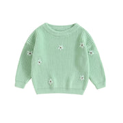 Knit Floral Design Baby/Toddler Sweater Baby Vibes & Co.