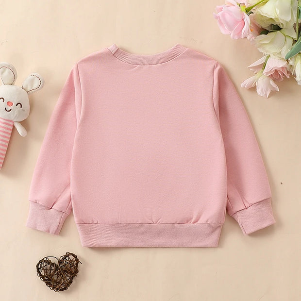 FOCUSNORM 0-24M Toddler Baby Girls Sweatshirt T Shirts Long Sleeve Crew Neck Embroidery Letters Fall Pullover Tops BABY VIBES & CO.