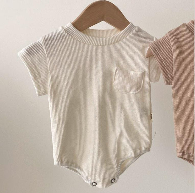 Soft Nuetral Tee + Matching Shorts Seperates Baby Vibes & Co.