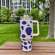 Rhinestone Embellished Stanley Style 40oz Tumbler Mug With  Lid & Straw Baby Vibes & Co.