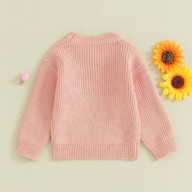 Big Sis Hand Knit Trendy Baby / Toddler Sweater 0-4T Baby Vibes & Co.