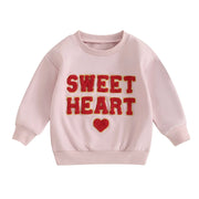 Sweetheart Long Sleeve Baby Girls Crewneck BABY VIBES & CO.