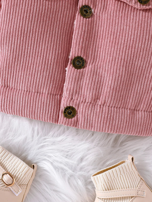 Pink 'With The Fur' Baby Girl Jacket BABY VIBES & CO.