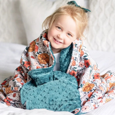 Baby 2 -Tone Minky & Boho Blanket BABY VIBES & CO.