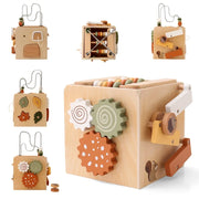 5-IN-ONE Multifunctional Boho Wooden Play Castle Learning Toy Set BABY VIBES & CO.