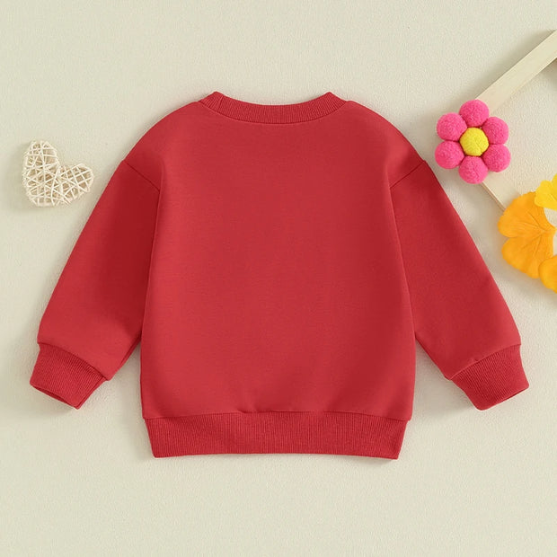 Sweetheart Long Sleeve Baby Girls Crewneck BABY VIBES & CO.